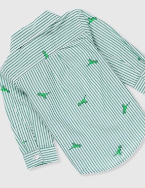 Camisa casual de algodón manga larga para bebé niño