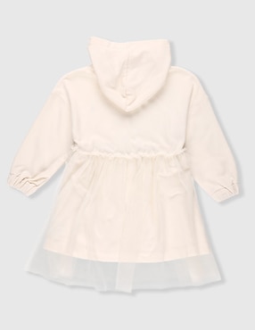 Vestido manga regular para niña