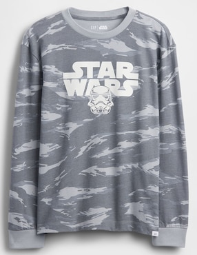 Playera Star Wars manga larga para niño