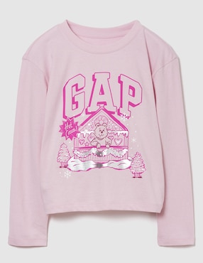 Playera manga larga para niña