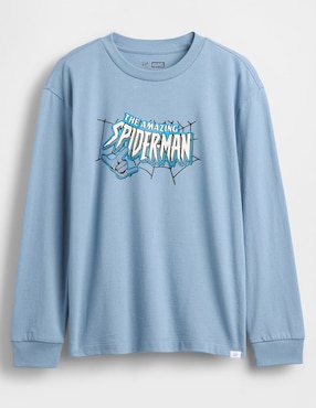 Playera Spider-Man manga larga para niño