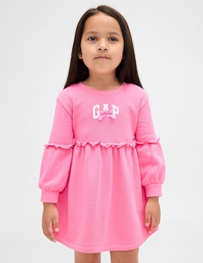 Vestido manga globo para niña