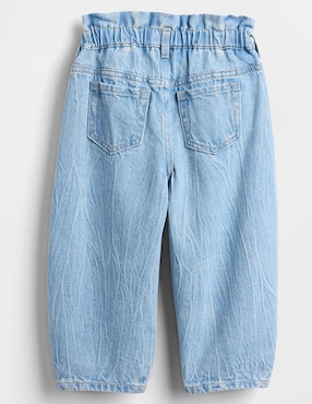 Jeans baggy lavado medio para niña
