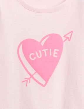 Playera manga corta para preescolar niña