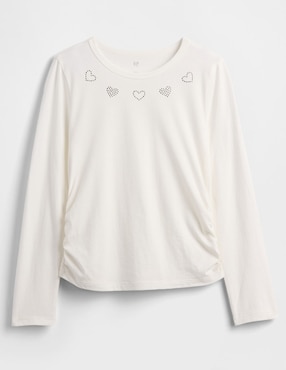 Playera manga larga para niña