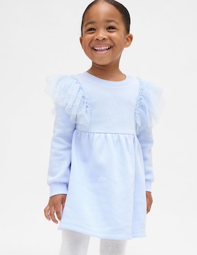 Vestido manga regular para niña