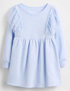 Vestido manga regular para niña