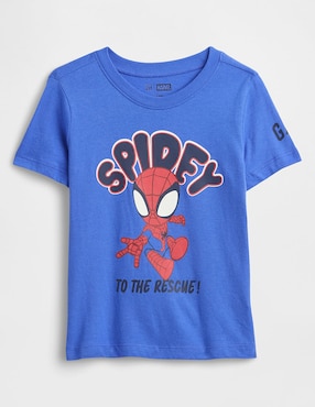 Playera Spidey manga corta para preescolar niño