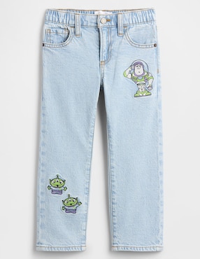 Jeans straight Toy Story lavado claro para niño