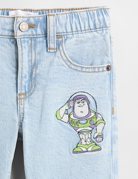 Jeans straight Toy Story lavado claro para niño