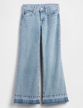 Jeans flare lavado bitono para niña
