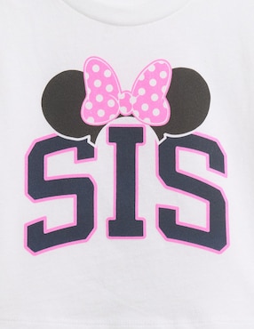 Playera Minnie Mouse manga corta para bebé niña