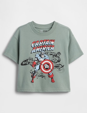 Playera manga al codo para niño