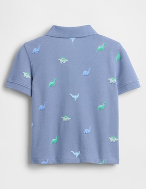 Playera tipo polo de algodón para niño
