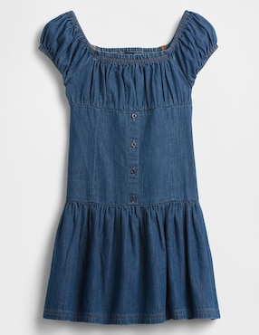 Vestido manga globo para niña