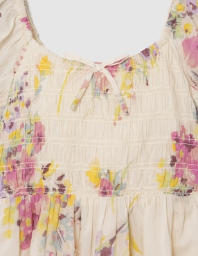 Vestido manga regular para niña