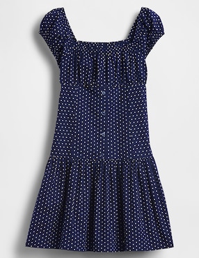Vestido manga cap para niña