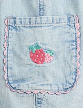 Jeans amplio lavado claro para niña