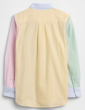 Camisa casual de algodón manga larga para niño