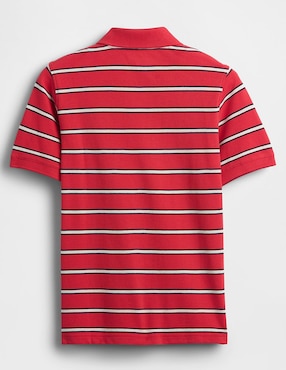 Playera tipo polo de algodón para niño