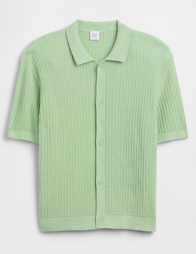 Playera tipo polo de algodón para niño