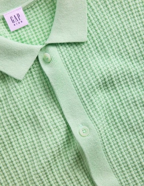 Playera tipo polo de algodón para niño