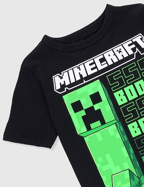 Playera minecraft manga corta para niño