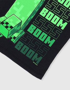 Playera minecraft manga corta para niño