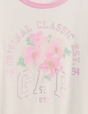 Playera manga corta para niña