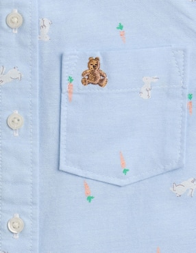Camisa casual de algodón manga corta para niño