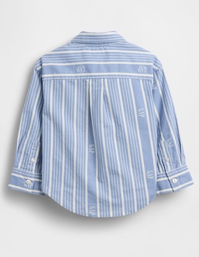 Camisa casual de algodón manga larga para bebé niño