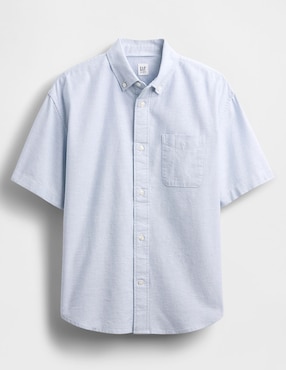 Camisa casual de algodón manga corta para niño