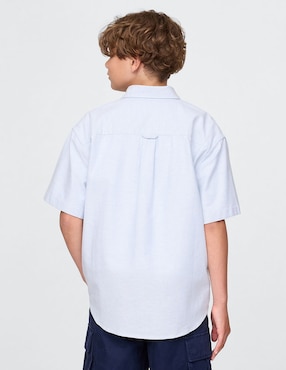 Camisa casual de algodón manga corta para niño