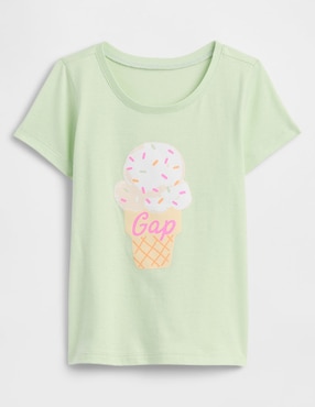 Playera manga corta para bebé niña