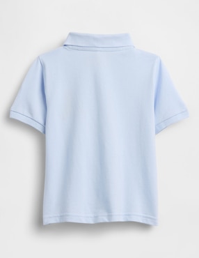 Playera tipo polo de algodón para bebé niño