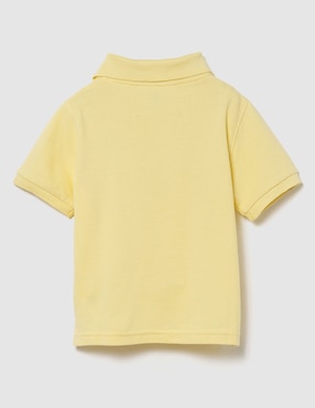 Playera tipo polo de algodón para bebé niño