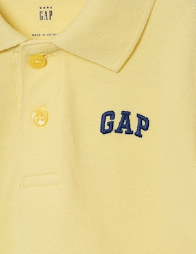 Playera tipo polo de algodón para bebé niño