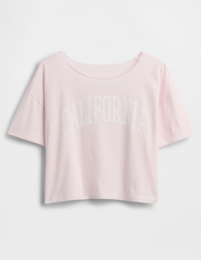 Playera manga al codo para niña