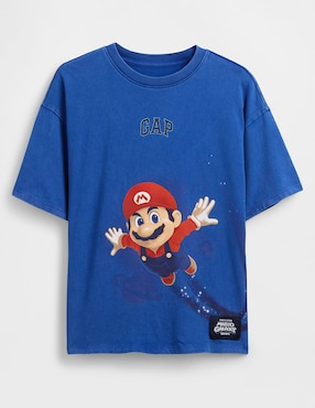 Playera Mario Bros manga al codo para niño