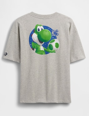 Playera Yoshi Mario Bros manga al codo para niño