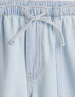 Jeans baggy lavado claro para niña