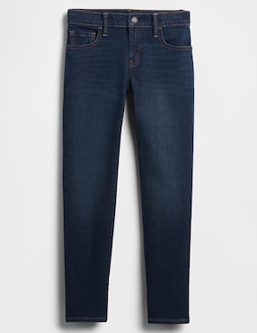 Jeans slim lavado obscuro para niño