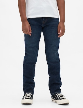 Jeans slim lavado obscuro para niño