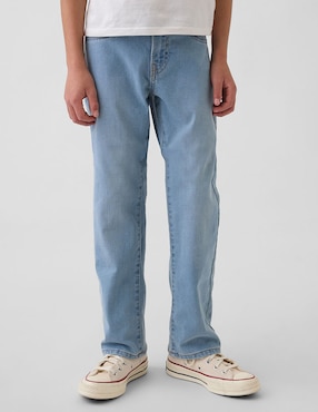 Jeans straight deslavado para niño