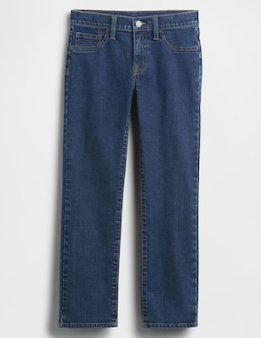 Jeans straight lavado obscuro para niño