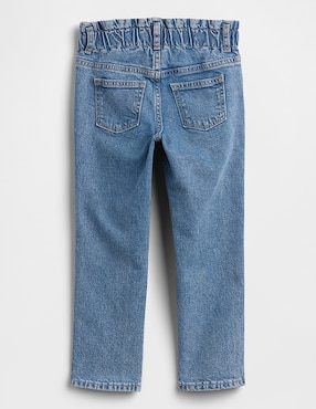 Jeans slim lavado claro para niña