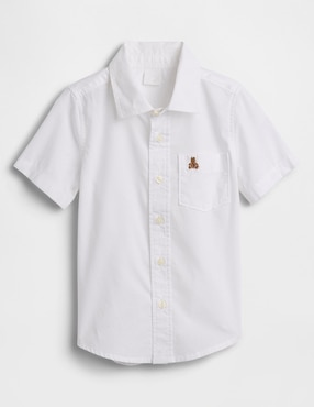 Camisa casual de algodón manga corta para niño