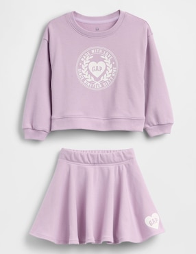 Conjunto casual de algodón para niña