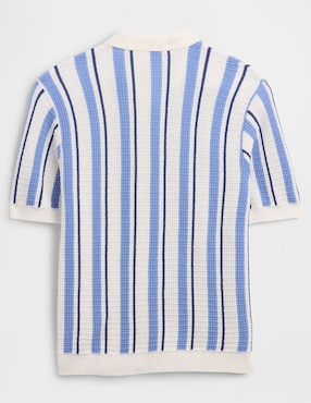 Playera tipo polo de algodón para niño
