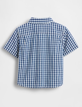 Camisa casual de algodón manga corta para bebé niño